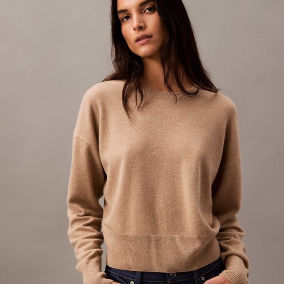 Calvin Klein Sweaters - Calvin Klein Women's Knitted Sweaters Half Turtleneck Pulluver Size XL Brown